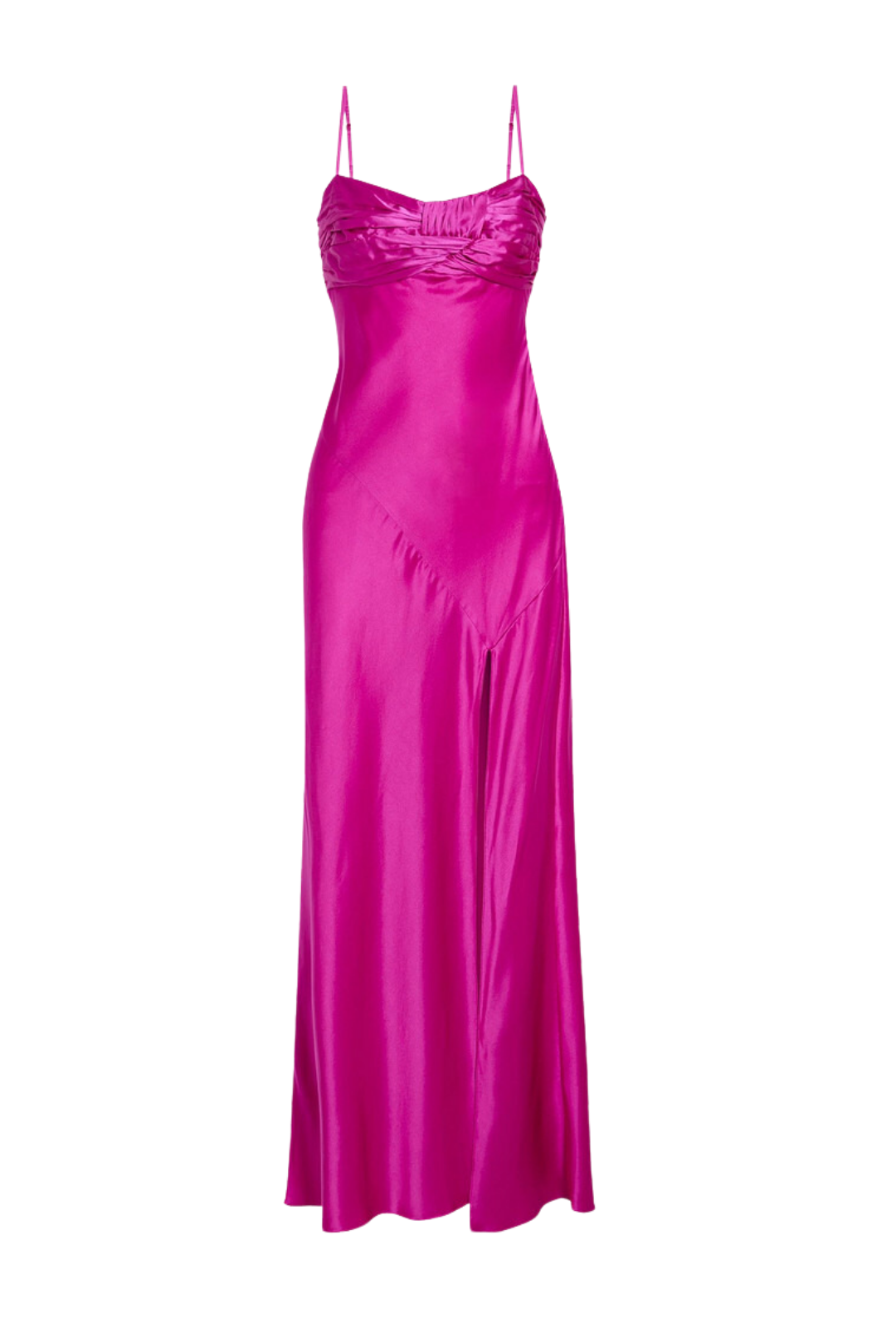 Aurelia gerafftes Maxikleid aus Seidensatin