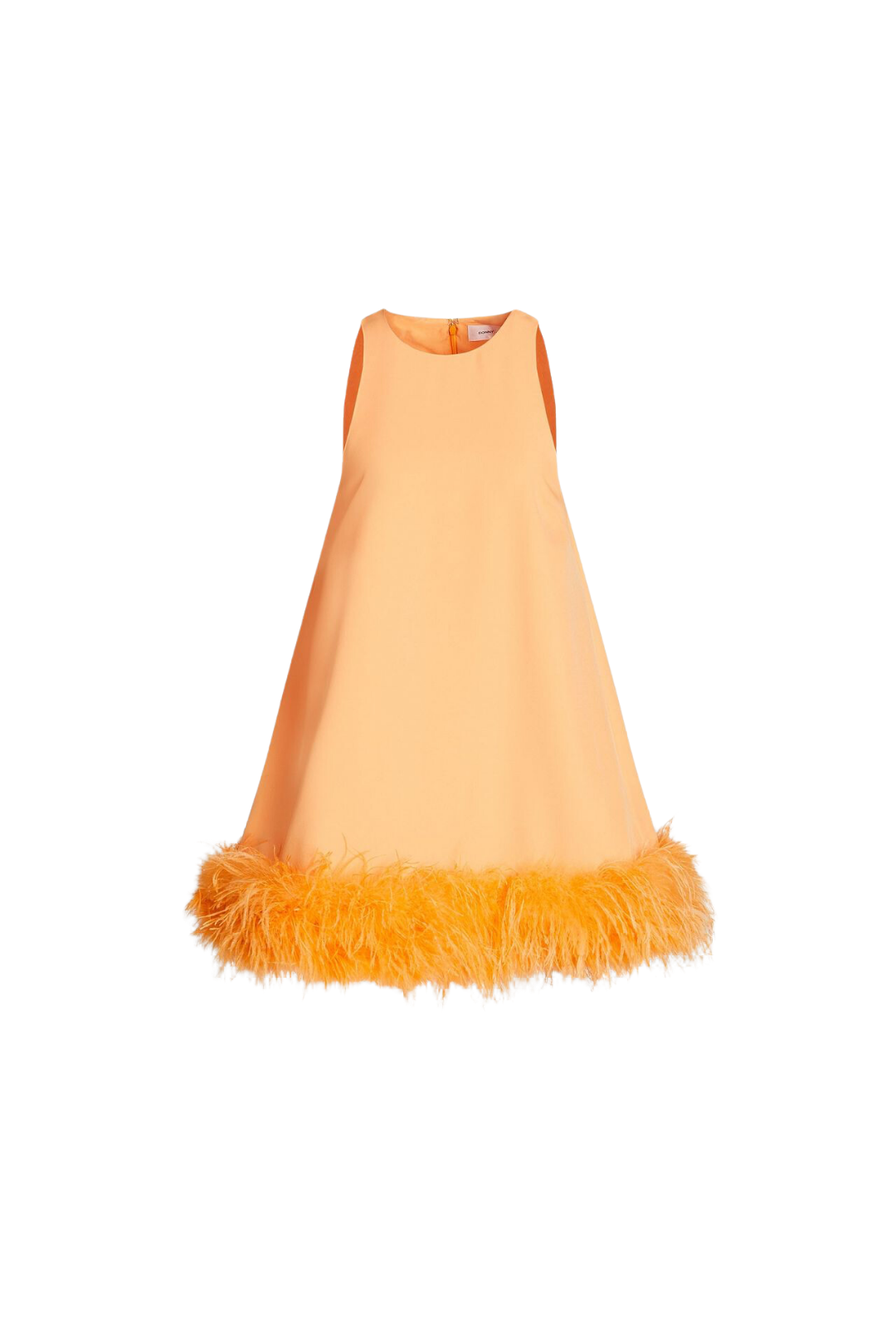 Fallon Minikleid aus Crêpe mit Federbesatz