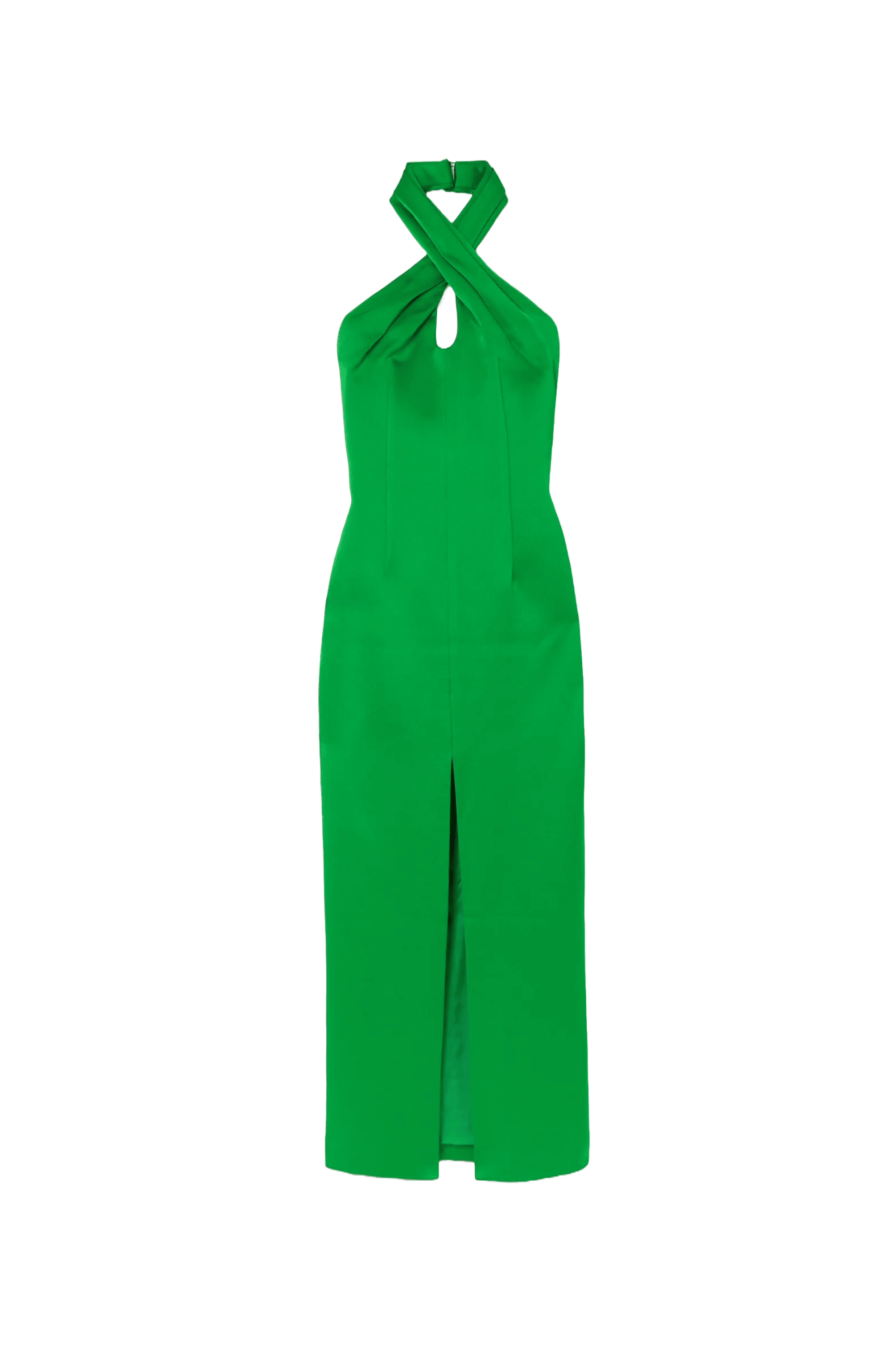 Neckholder-Midikleid aus Satin