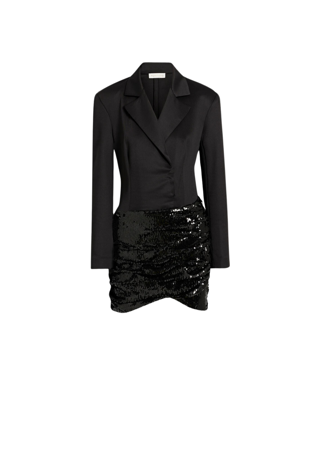 Maxwell Minikleid aus Cady mit Mesh-Einsatz und Pailletten
