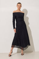 Midirock aus Spitze schwarz