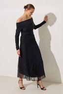 Midirock aus Spitze schwarz