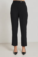 Blazer-Set mit Schal-Detail schwarz