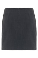 Grauer Minirock mit Perlen-Details