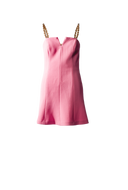 Rosa Kleid mit goldenen Trägern