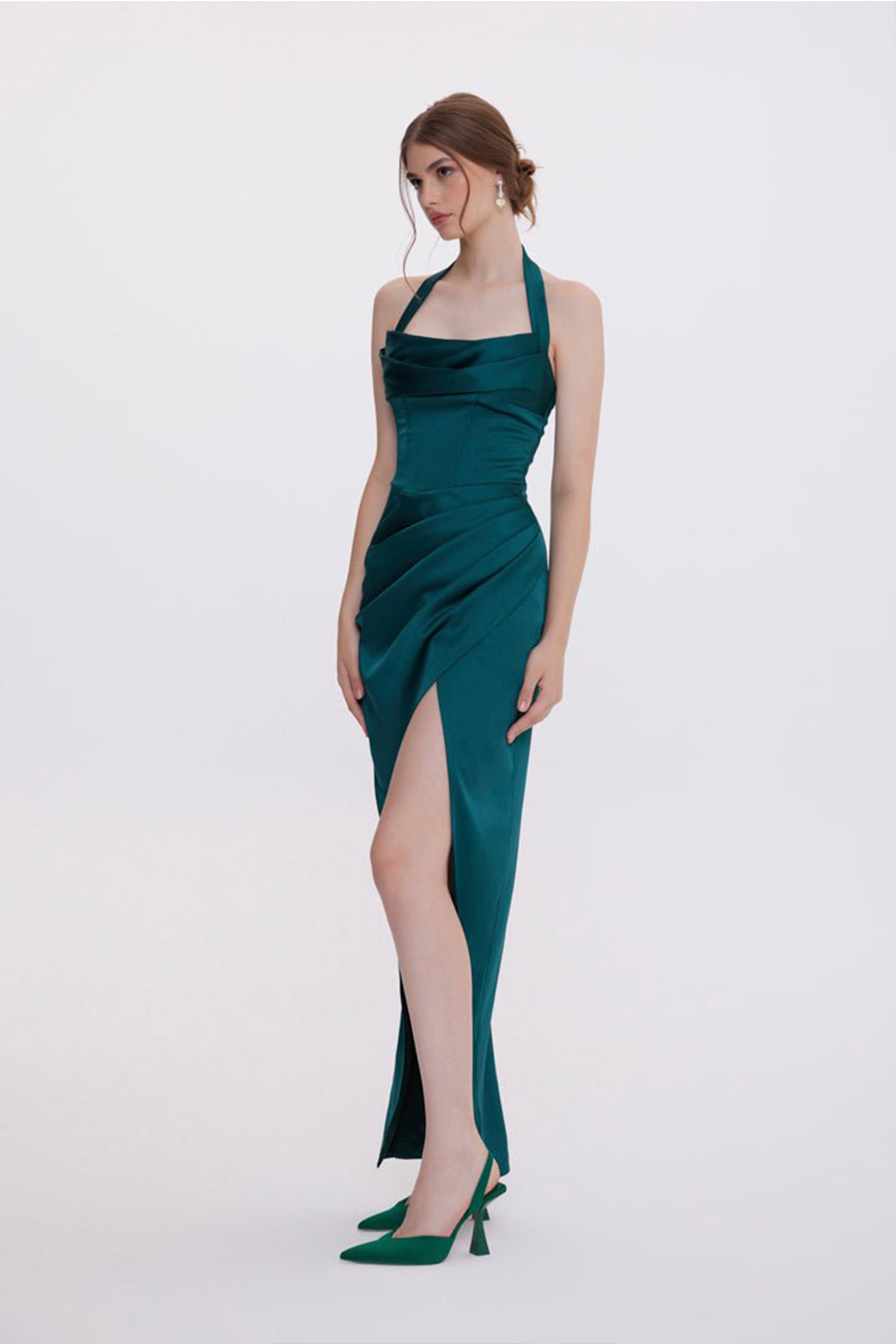 Beatris Dress Midnight Green