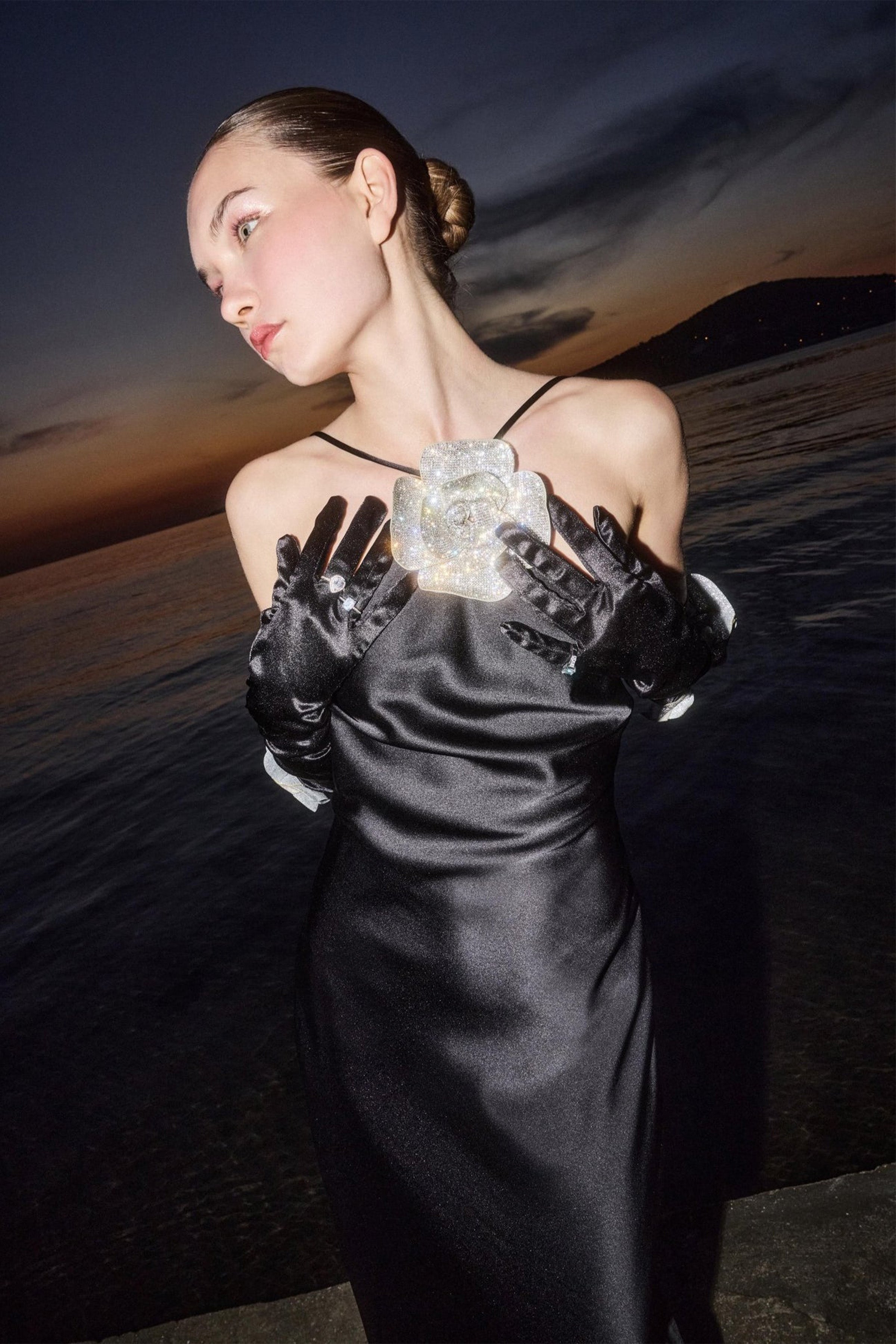 WITSY ROSE DRESS - BLACK